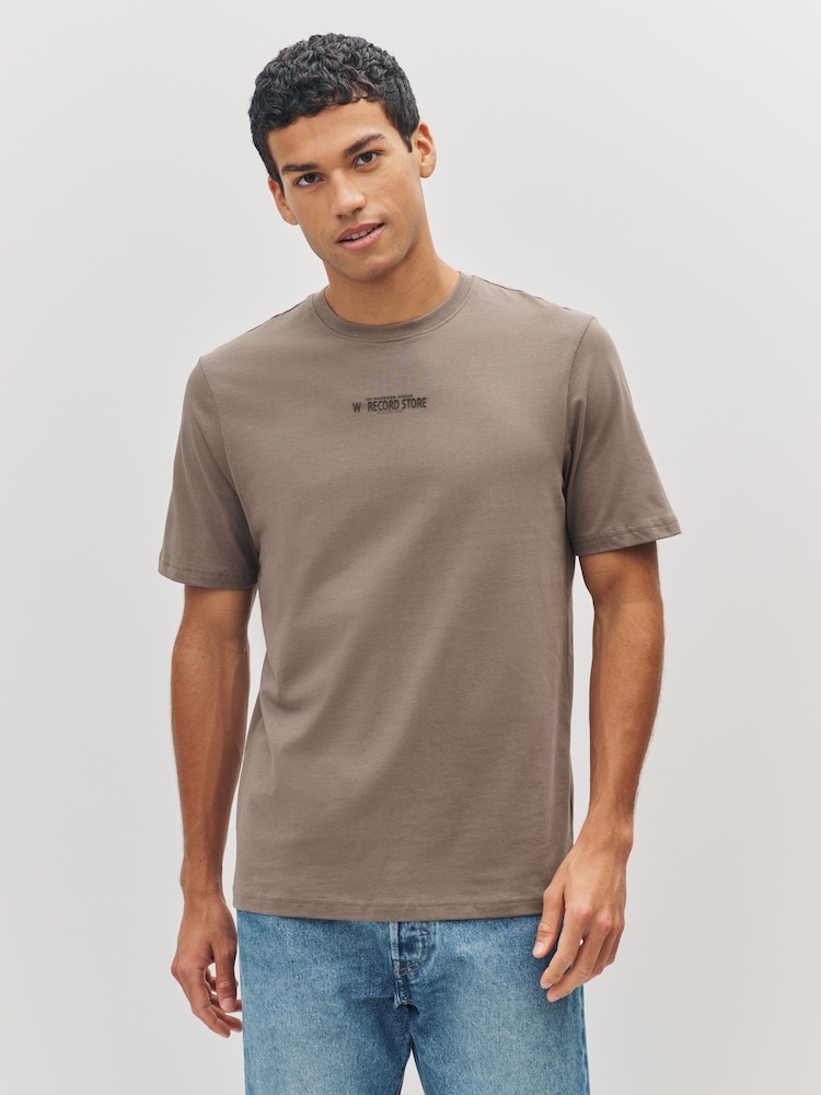 Black/Grey/White Graphic Print T-Shirts 3 Pack - Image 2 of 12