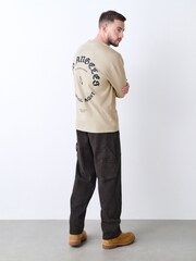 Stone Relaxed Fit Long Sleeve Graphic T-Shirt - Image 4 of 9