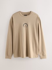 Stone Relaxed Fit Long Sleeve Graphic T-Shirt - Image 6 of 9