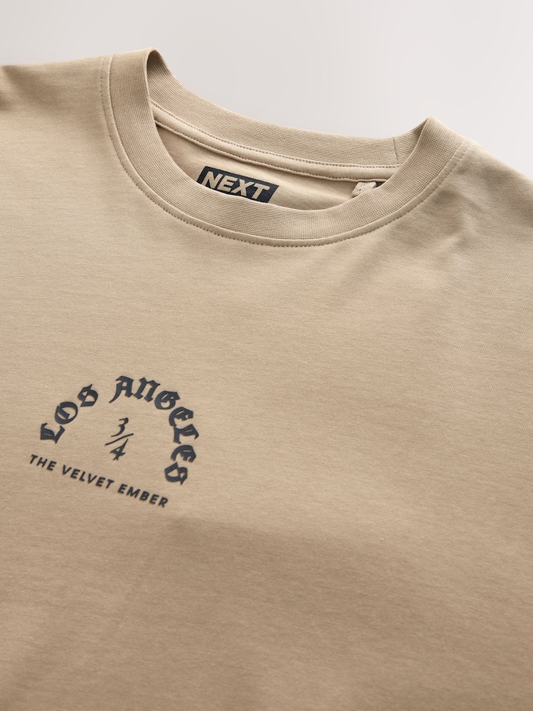 Stone Relaxed Fit Long Sleeve Graphic T-Shirt - Image 9 of 9