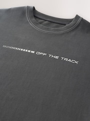Grey Relaxed Fit Graphic Print Heavy Weight T-Shirt - Image 8 of 8