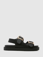 Schuh Tabs Buckle Brown Sandals - Image 1 of 4