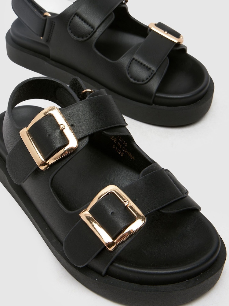Schuh Tabs Buckle Brown Sandals - Image 4 of 4