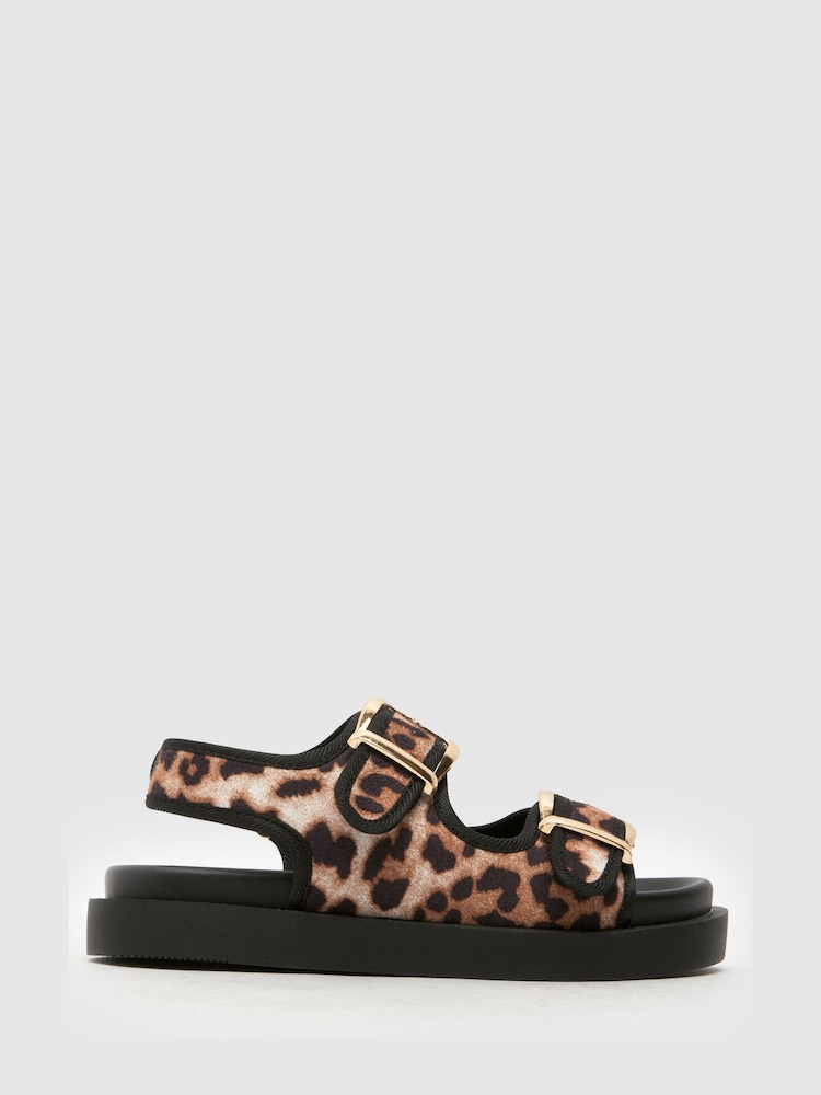 Schuh Tabs Buckle Brown Sandals - Image 1 of 4