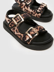 Schuh Tabs Buckle Brown Sandals - Image 3 of 4