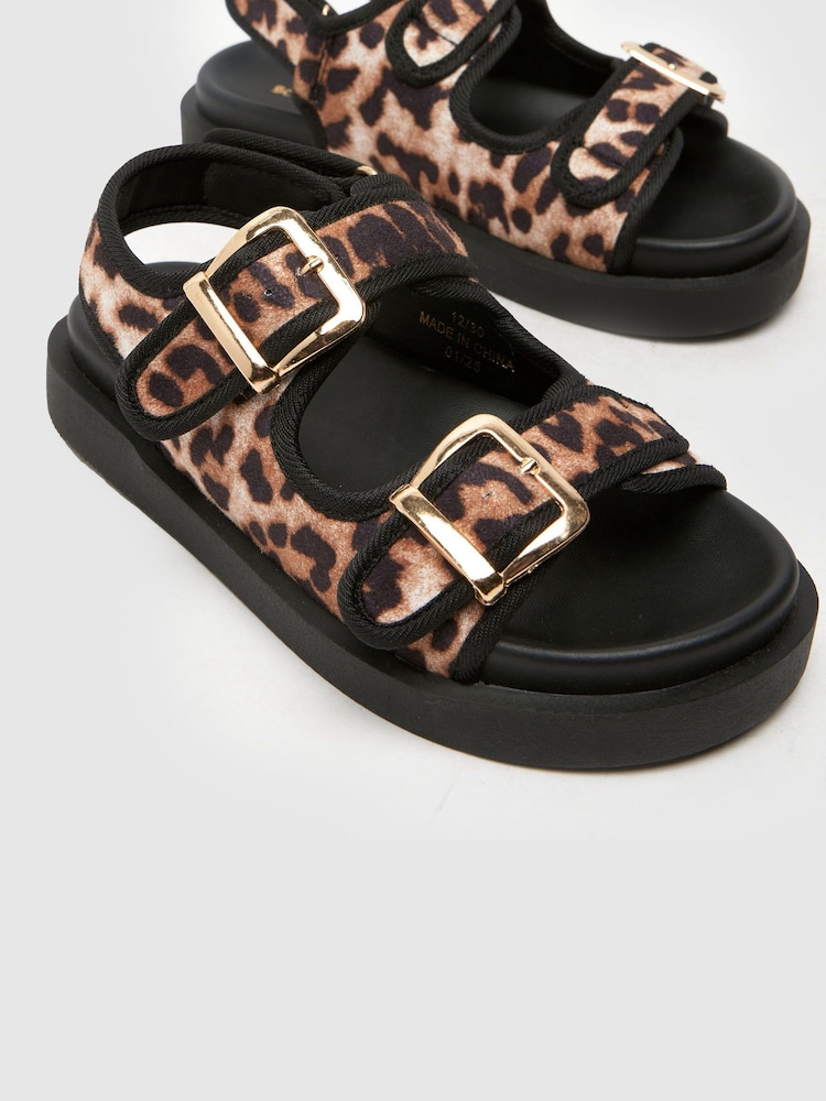 Schuh Tabs Buckle Brown Sandals - Image 3 of 4