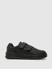 Schuh Machinery Touch Fastening Black Trainers - Image 1 of 4