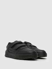 Schuh Machinery Touch Fastening Black Trainers - Image 2 of 4