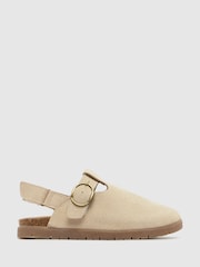 Schuh Trace Buckle Brown Clogs - Image 1 of 4