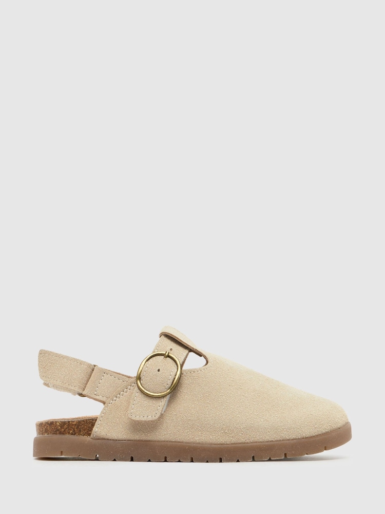 Schuh Trace Buckle Brown Clogs - Image 1 of 4