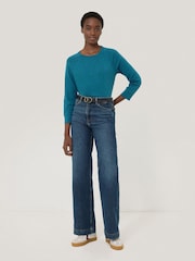 Jigsaw Blue 100% Cotton Luxe Raglan T-Shirt - Image 3 of 5