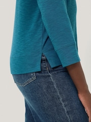 Jigsaw Blue 100% Cotton Luxe Raglan T-Shirt - Image 4 of 5