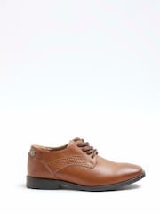 River Island Brown Boys Faux Leather Shoes - Image 1 of 5