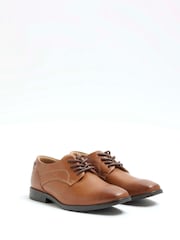 River Island Brown Boys Faux Leather Shoes - Image 2 of 5