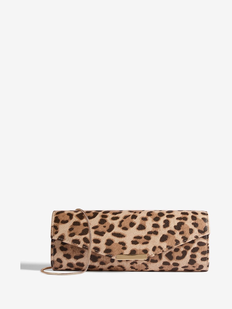 Lipsy Leopard Clutch Bag - Image 1 of 6