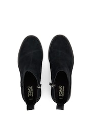 TOMS Maude Mid Wedge Suede Black Boots - Image 5 of 8
