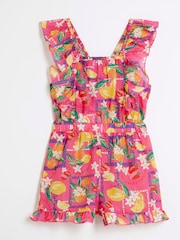 River Island Girls Lemon Print Playsuit - صورة 1 من 4