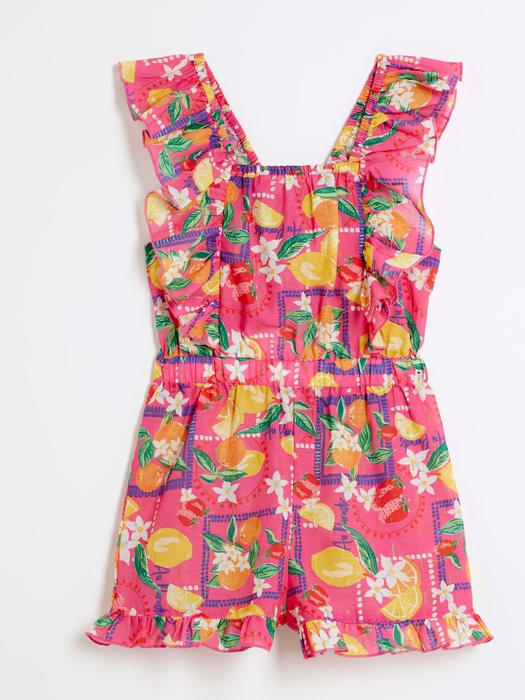 River Island Girls Lemon Print Playsuit - صورة 1 من 4