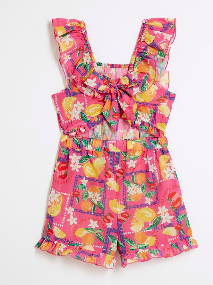 River Island Girls Lemon Print Playsuit - صورة 2 من 4