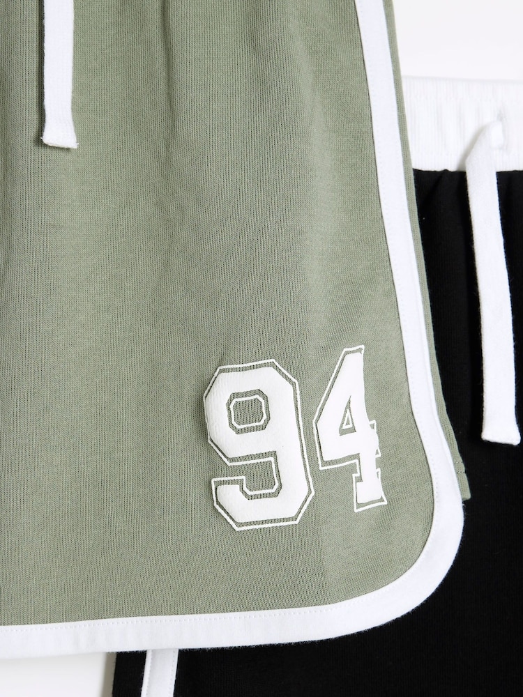 River Island Green Girls Runner 100% Cotton Skirts 2 Pack - Image 3 of 4