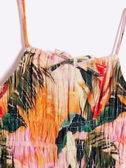 River Island Pink Girls Orchid Tiered Mini Dress - Image 3 of 4