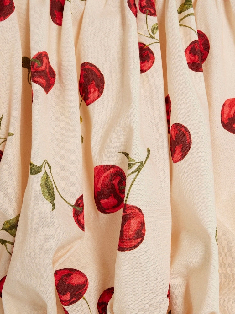 Top de algodón 100 % con diseño abullonado y escote bardot para niñas de River Island - Imagen 3 de 3