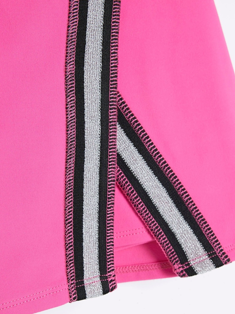River Island Pink Girls 100% Cotton Active Cheer Skort Set - Image 4 of 5