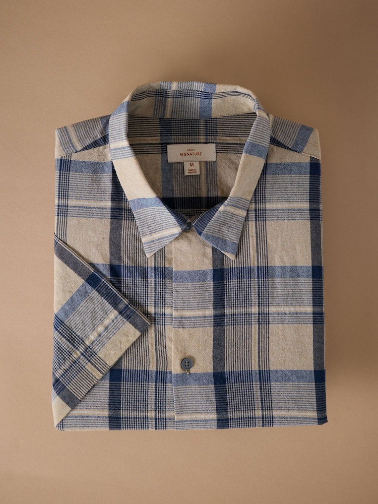 Neutral/Navy Check - Srajca s kratkimi rokavi z vzorcem - Slika 1 iz 3