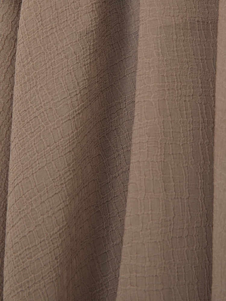 Reiss Mink Neutral Lucie Sheer-Overlay High-Low Shorts - Image 6 of 6
