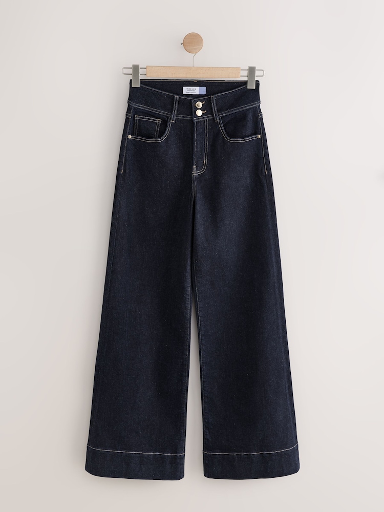 Rinse Blue High Rise Stretch Wide Leg Jeans - Image 1 of 4