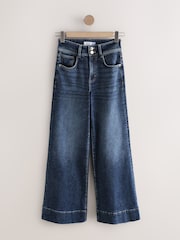 Dark Blue High Rise Stretch Wide Leg Jeans - Image 1 of 4