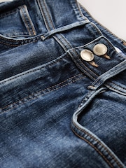 Dark Blue High Rise Stretch Wide Leg Jeans - Image 2 of 4