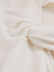 Reiss Ivory Fran Knot Detail Jersey Bodysuit - Image 6 of 6