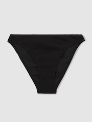Reiss Black Dee Ribbed Bikini Bottoms - Image 2 of 5