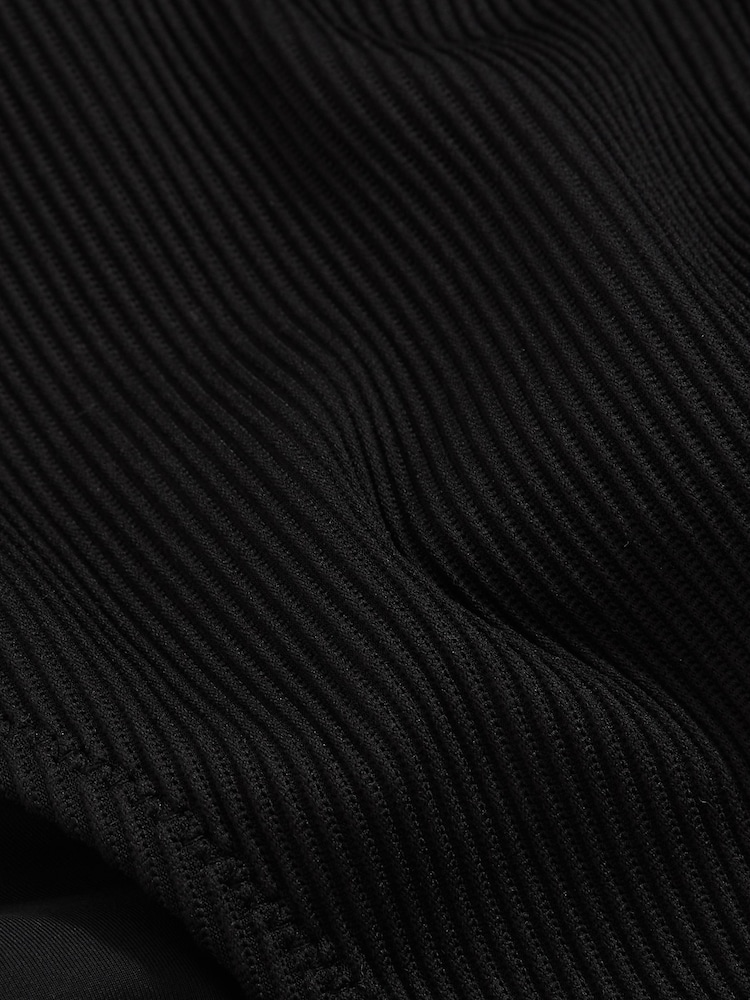 Reiss Black Dee Ribbed Bikini Bottoms - Image 5 of 5