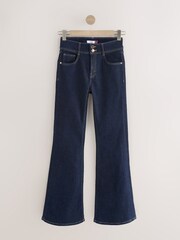 Rinse-Waschung, Blau - High Rise Stretch Flare Jeans - Bild 7 von 9