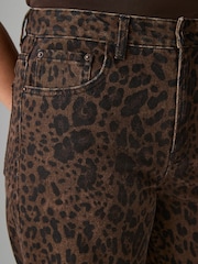 Leopard Print Hourglass Wide Leg Jeans - Image 4 of 8