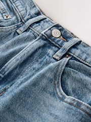 Mid Blue Hourglass Comfort Stretch Column Mom Jeans - Image 8 of 9