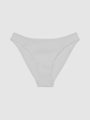 Reiss White Dee Ribbed Bikini Bottoms - Image 2 of 4