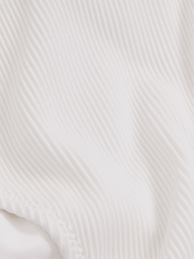 Reiss White Dee Ribbed Bikini Bottoms - Image 4 of 4