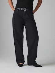 Washed Black Hourglass Baggy Wide Leg Jeans - Image 2 of 4