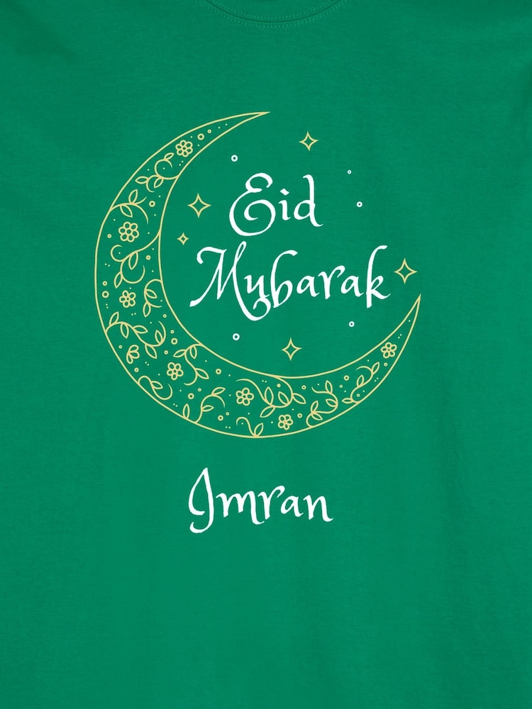 Personalised Girls Eid 100% Cotton T-Shirt by Stitch Style - Image 4 of 4