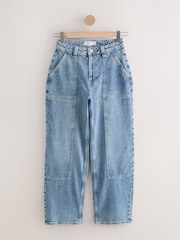 Mid Blue Hourglass Ankle Straight Carpenter Jeans - Image 7 of 9