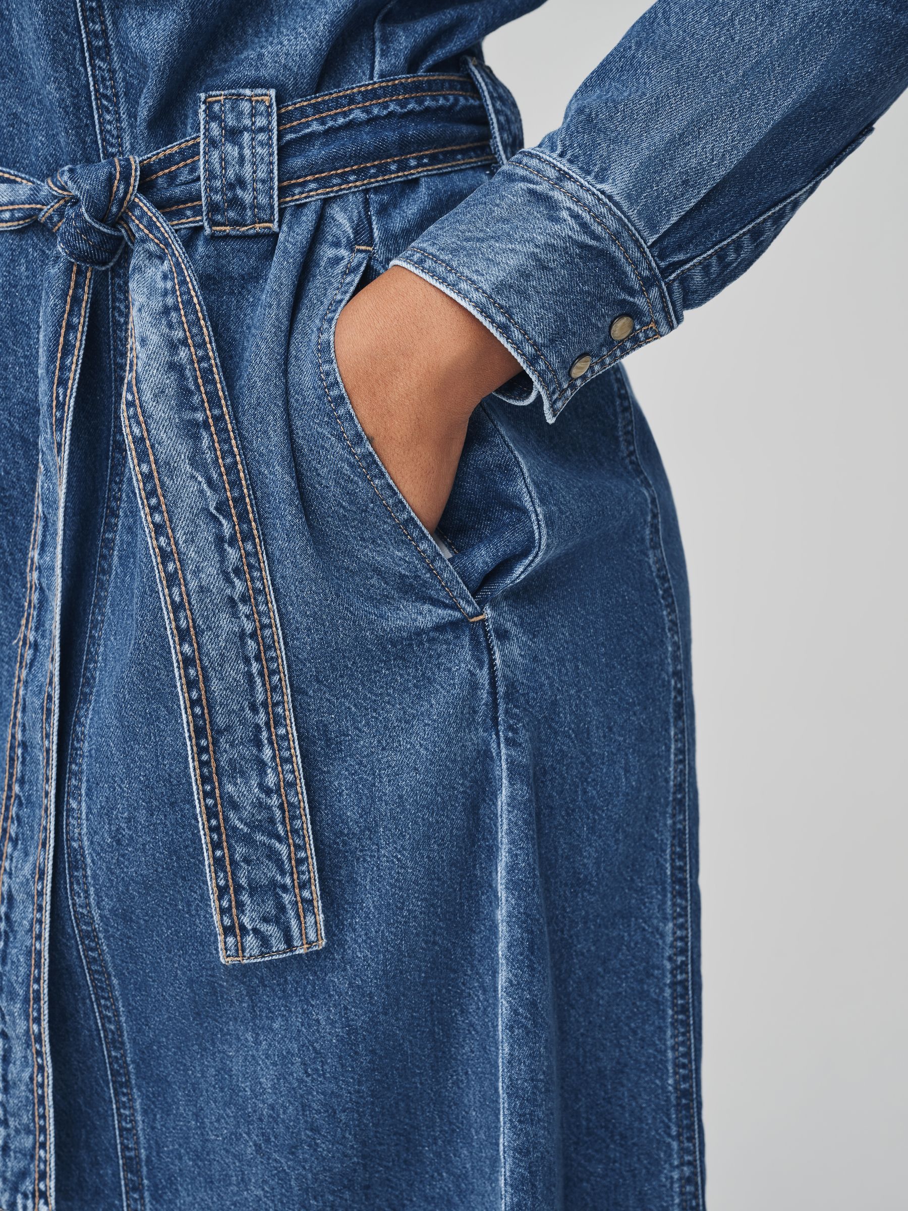 fuller denim midi dress Veronica Beard Fuller Denim Midi Dress | Starlight