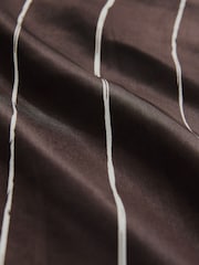 Chocolate Brown Stripe Satin Long Sleeve Shirt - Image 3 of 3