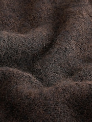 Chocolate Brown Scoop Neck Jumper With Wool - Image 6 of 7