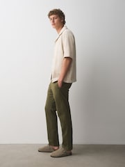 Khaki Green Regular fit Chino - Image 2 of 6