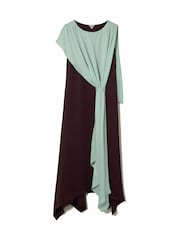 Jigsaw Red Viscose Drape Cape Dress - Image 5 of 5