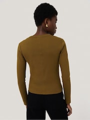 Jigsaw Green Long Sleeve Fine Cotton Baby T-Shirt - Image 4 of 5
