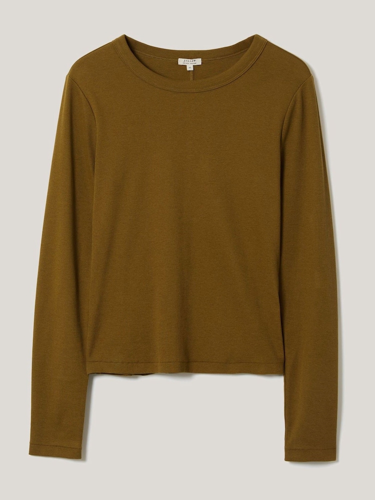 Jigsaw Green Long Sleeve Fine Cotton Baby T-Shirt - Image 5 of 5